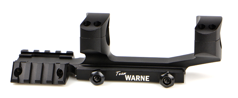 Black Warne rifle scope mount with rings