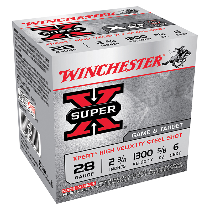 Winchester Super-X 28 gauge shotgun shells box