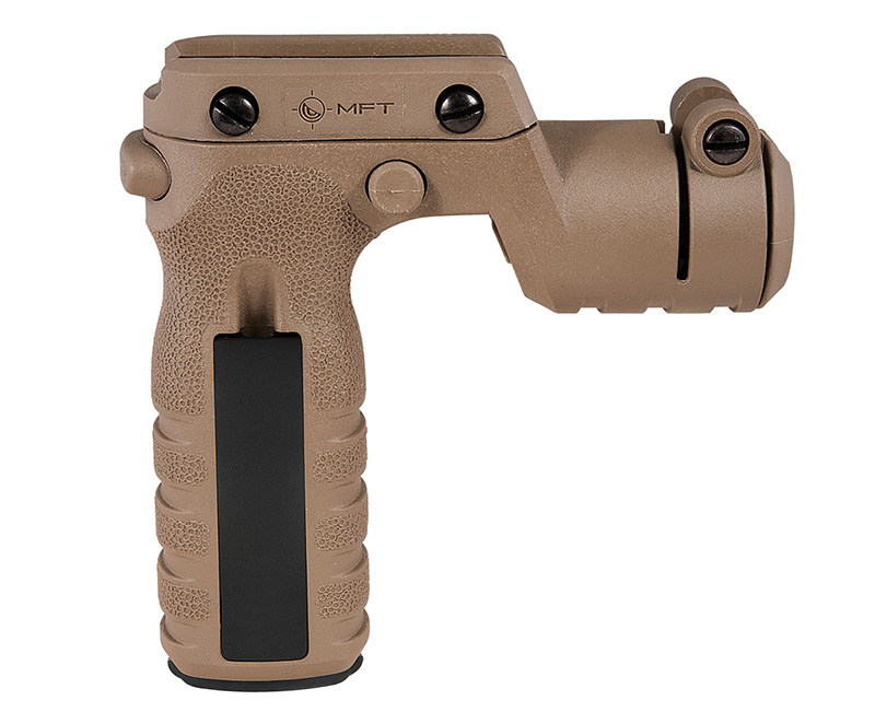 Tan angled firearm foregrip attachment
