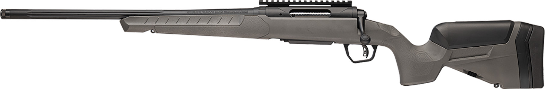 Modern bolt-action rifle with synthetic stock