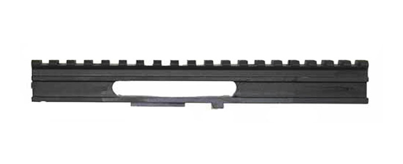 Black metal Picatinny rail mount base