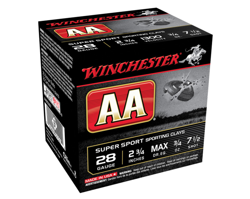 Winchester AA 28 gauge shotgun shells box