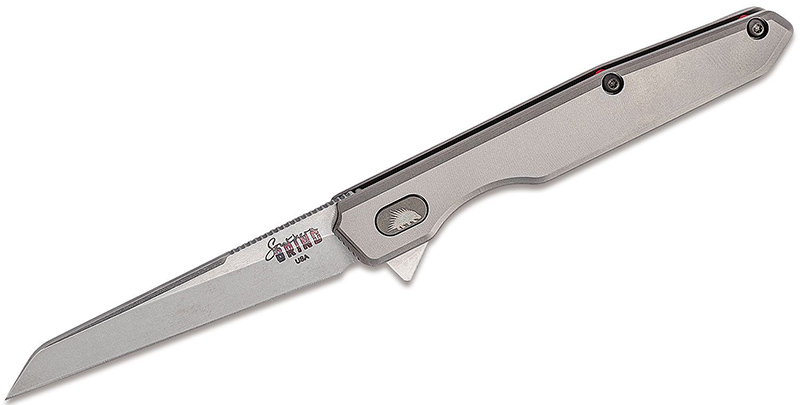 Sleek stainless steel folding pocket knife