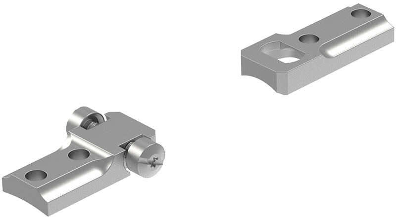 3D render of metal hinge component