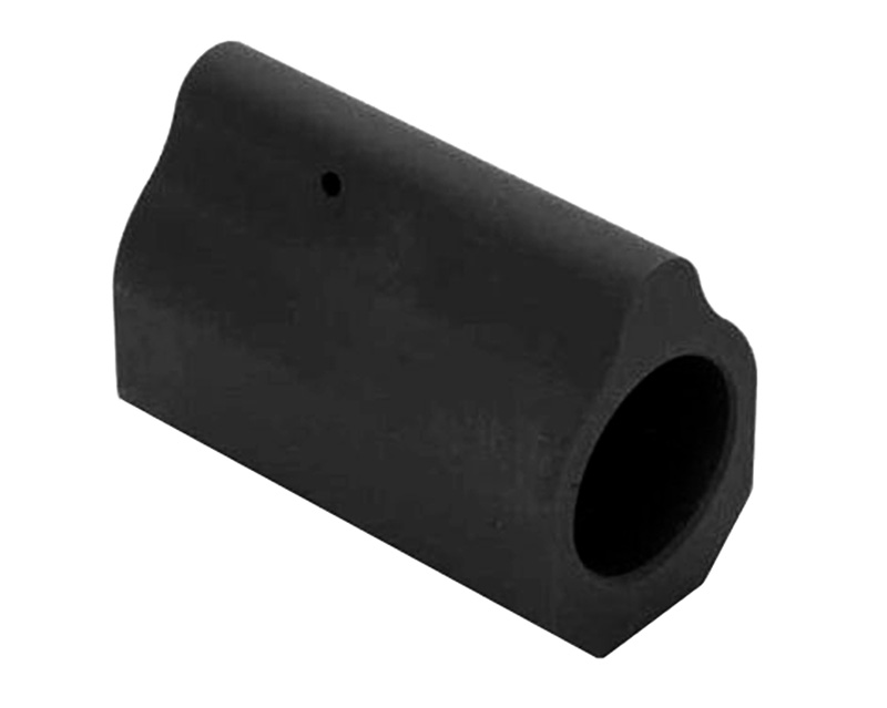 Black rubber cylindrical bushing with hollow opening