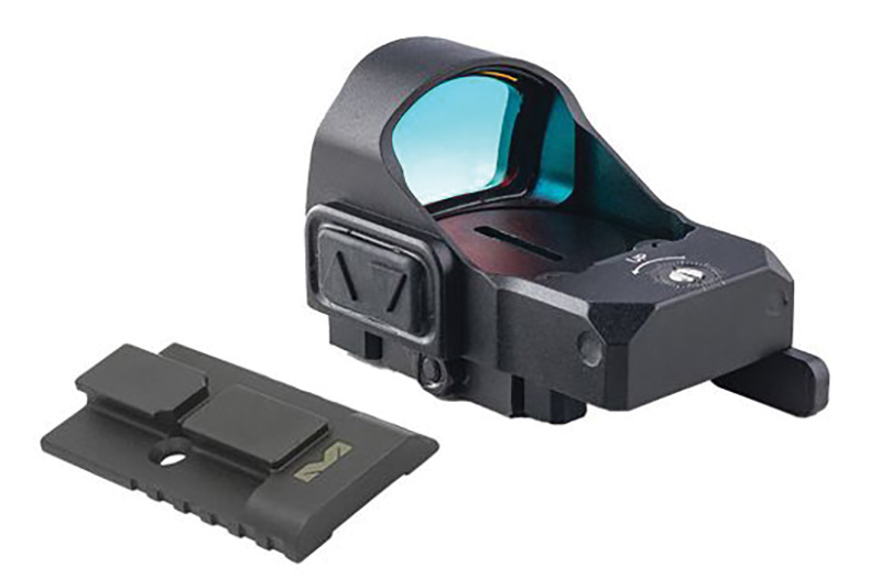 Compact red dot sight with mounting plate