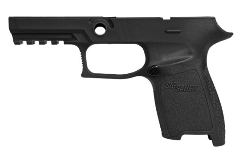 Black Sig Sauer pistol frame and grip module