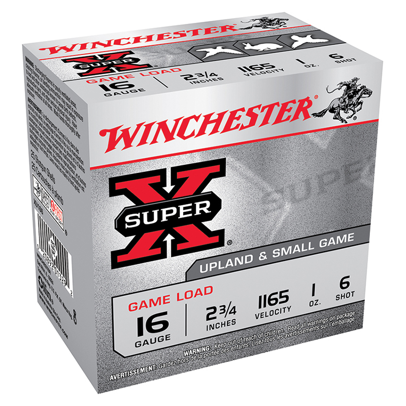 Winchester Super-X 16 gauge shotgun shells box