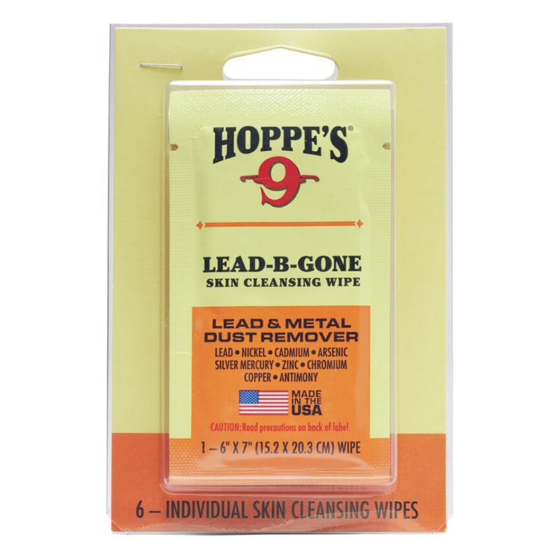 Hoppe's 9 Lead-B-Gone cleansing wipes package