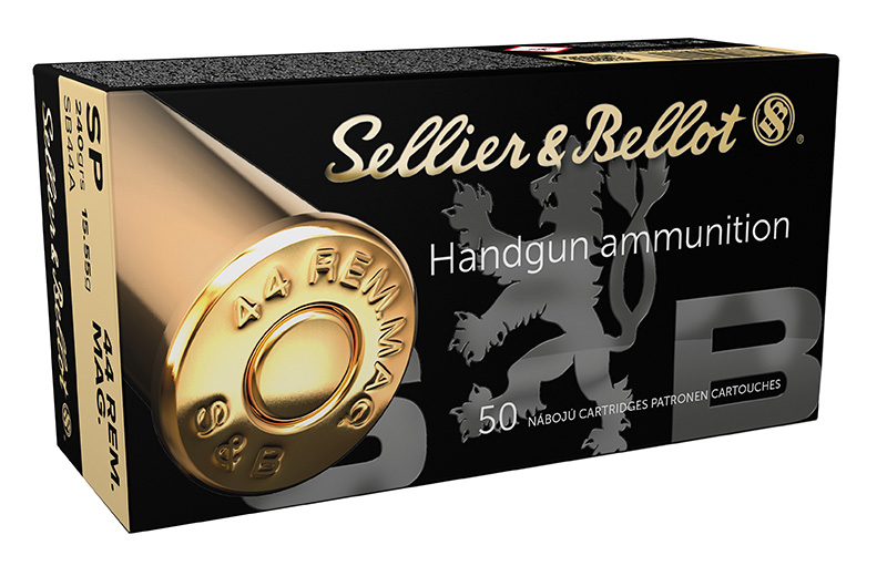 Sellier & Bellot .44 Rem Mag ammo box