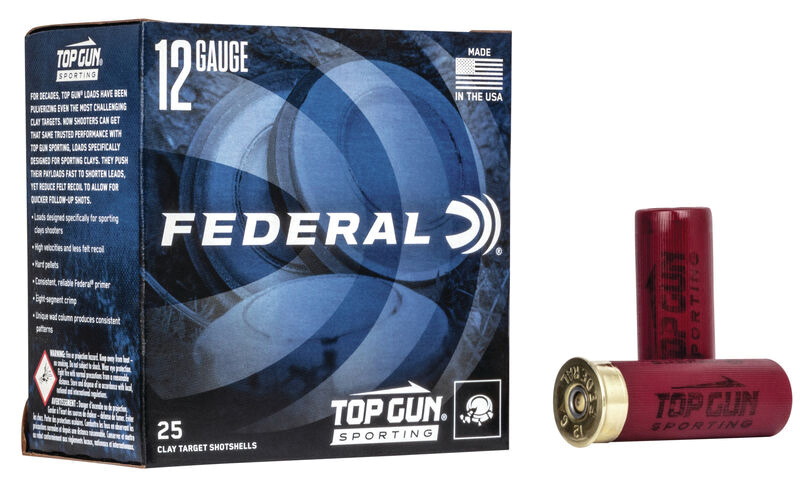 Federal 12 gauge Top Gun shotgun shells box