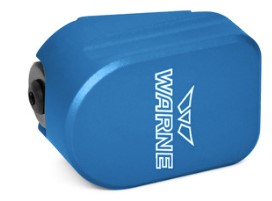 Blue WARN winch motor housing