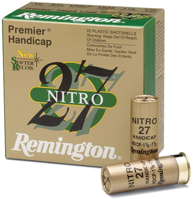 Remington Nitro 27 shotgun shells box and cartridges