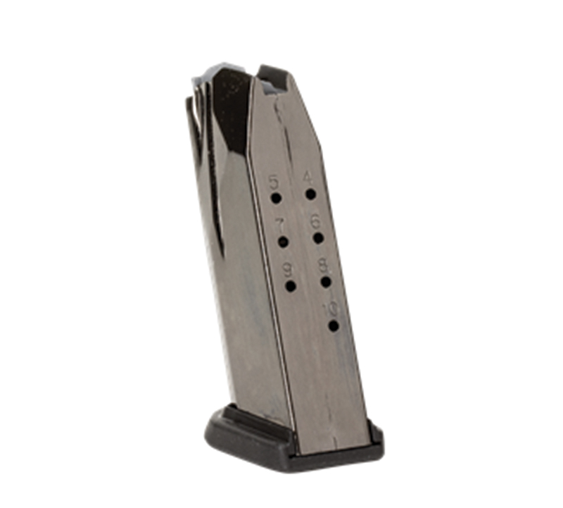 Metal handgun magazine with witness holes