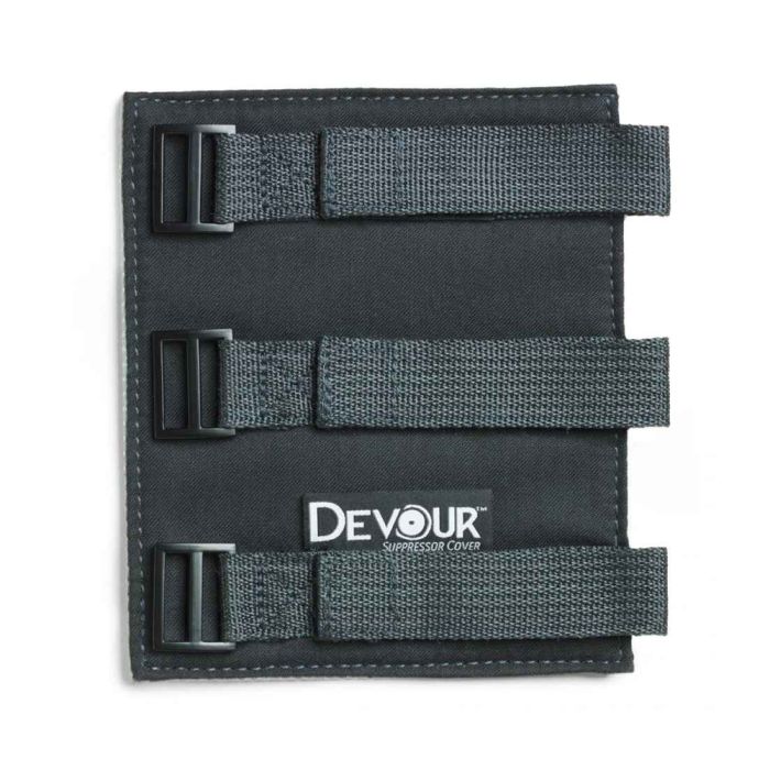 Gray Devour suppressor cover with three straps