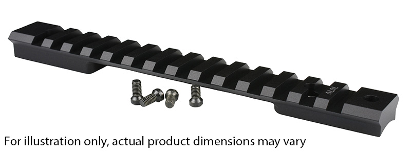 Black Picatinny rail mount with screws