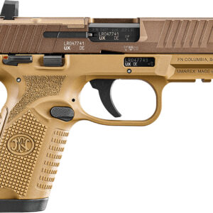 Tan and black FN semi-automatic pistol