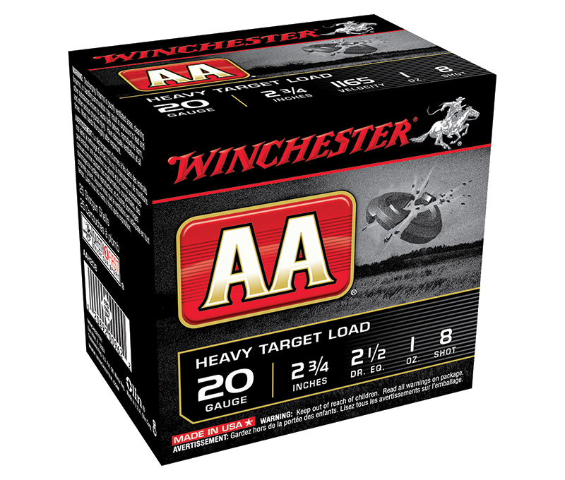 Winchester AA 20 gauge shotgun shells box