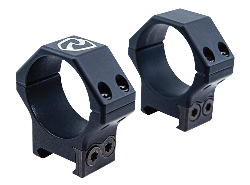 Pair of black rifle scope mounting rings