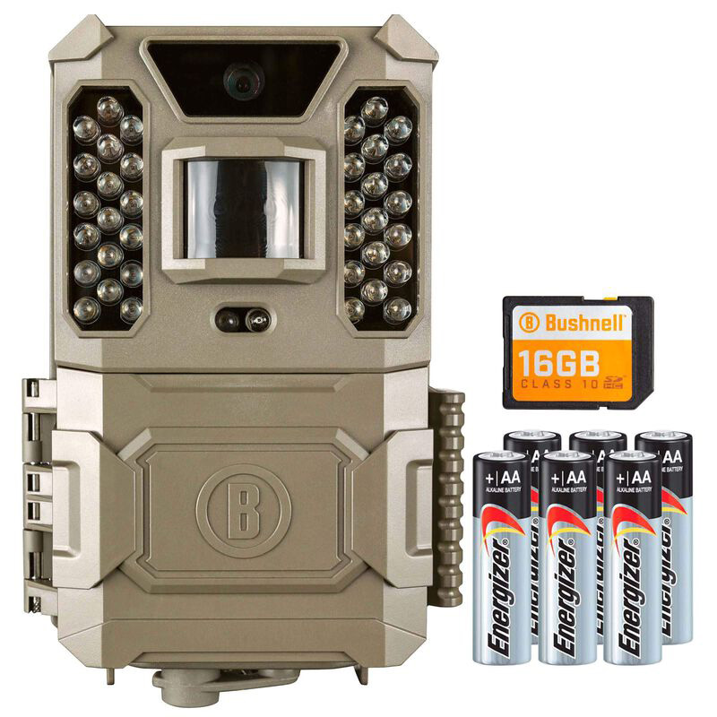 Bushnell trail camera with SD card and batteries
