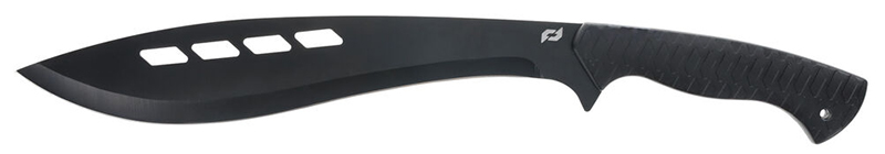 Black curved machete with ergonomic handle