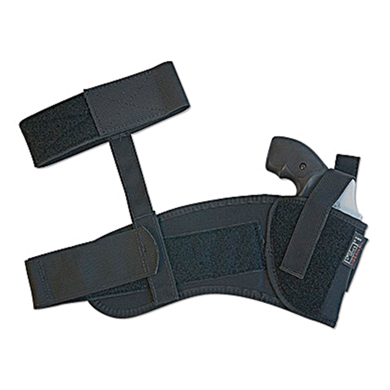 Ankle holster with concealed revolver