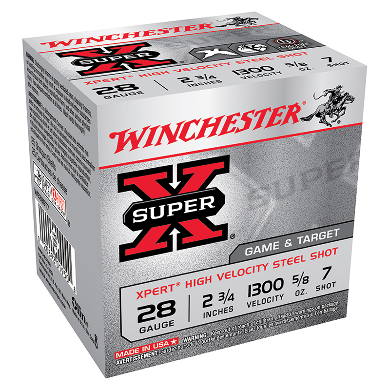 Winchester Super-X 28 gauge shotgun shells box