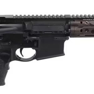 Modern AR-style semi-automatic rifle on white background