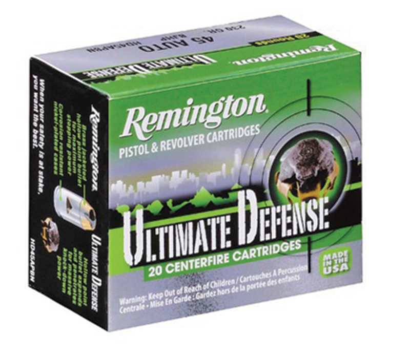 Remington Ultimate Defense pistol ammunition box