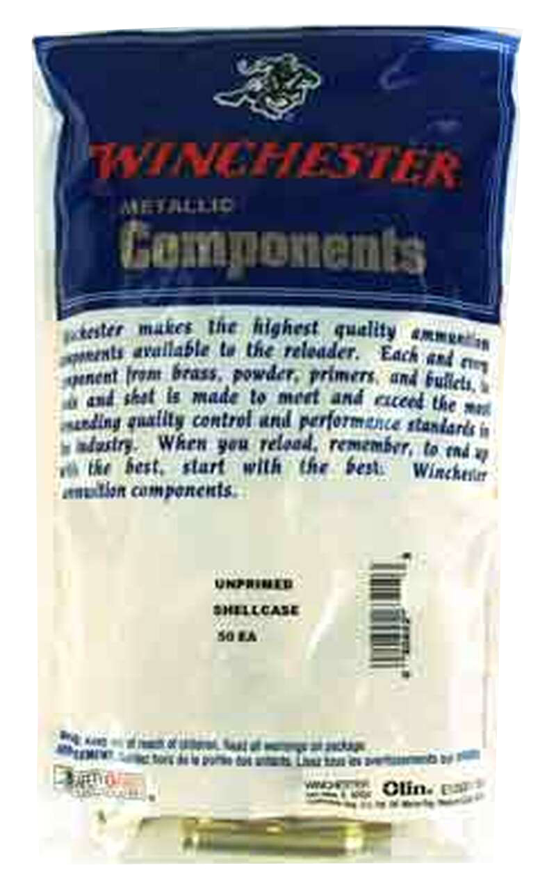 Winchester metallic components unprimed shellcases package