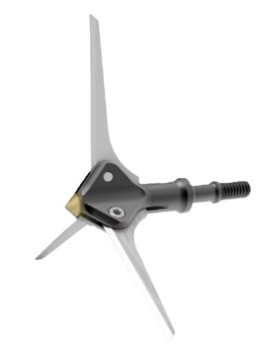 Three-blade mechanical broadhead arrowhead