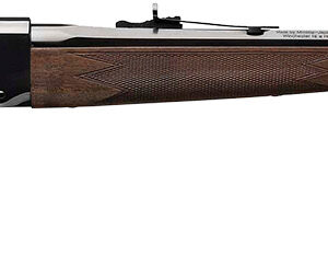 Wooden stock single-shot rifle on white background