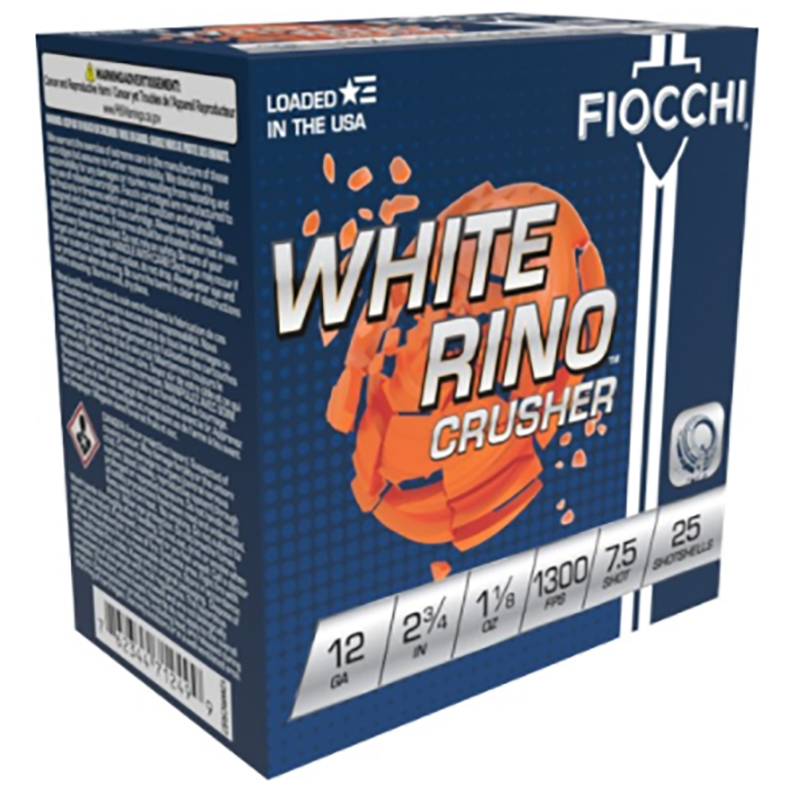 Fiocchi White Rino Crusher shotgun ammo box