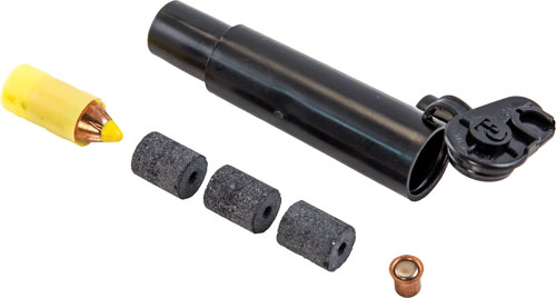 Pen-style flare launcher with cartridges and projectiles