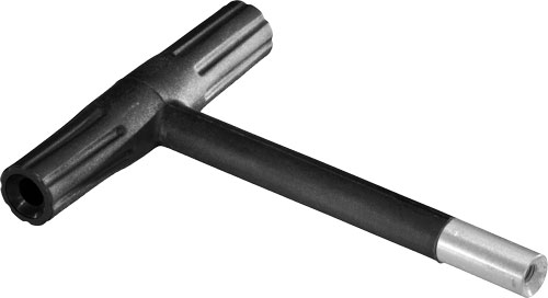 T-handle hex wrench tool on white background