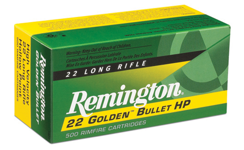 Remington 22 Golden Bullet HP ammunition box