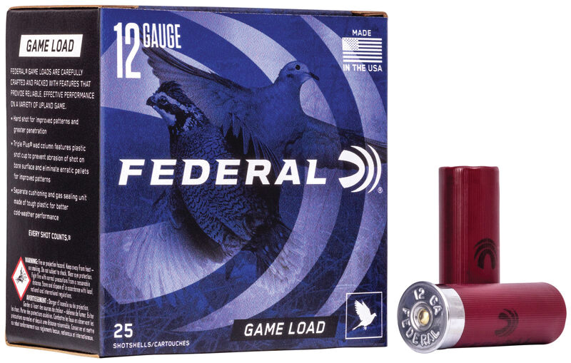 Federal 12 gauge game load shotgun shells box