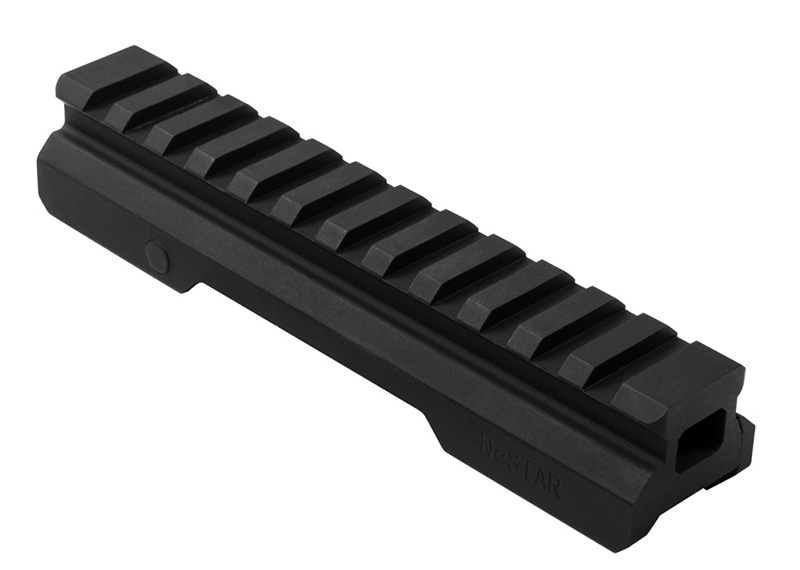Black metal Picatinny rail mount