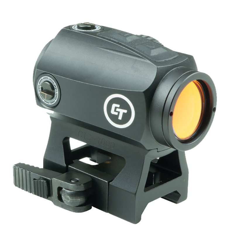 Compact red dot sight optic with mount