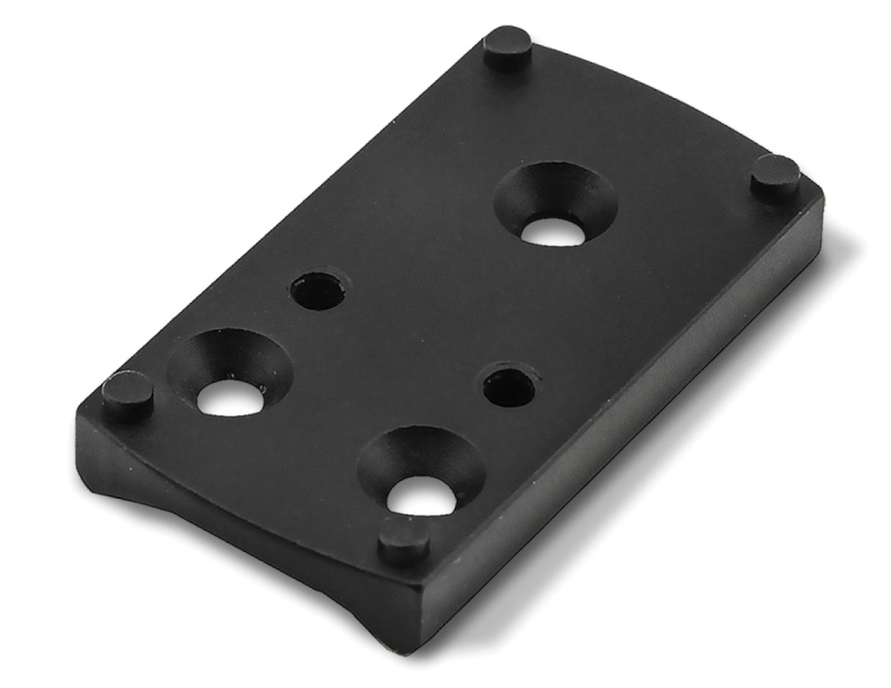 Black metal mounting plate with multiple holes