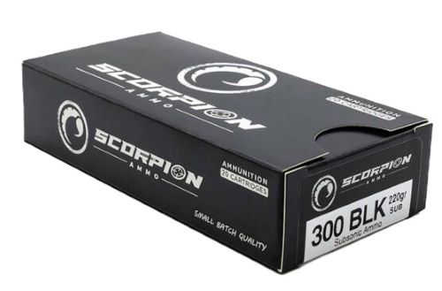 Scorpion 300 BLK subsonic ammunition box