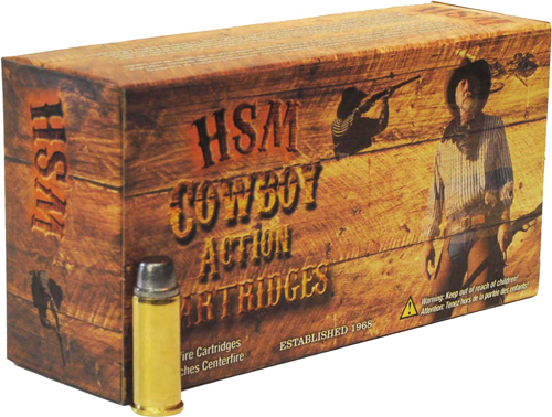 HSM Cowboy Action ammunition box with cartridge