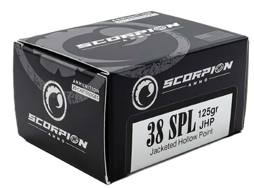 Scorpion Ammo 38 SPL 125gr JHP box