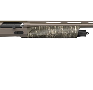 Camouflage semi-automatic shotgun with long barrel