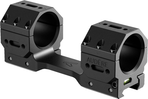 Black precision rifle scope mount with dual rings