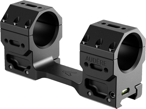 Black precision rifle scope mount with dual rings