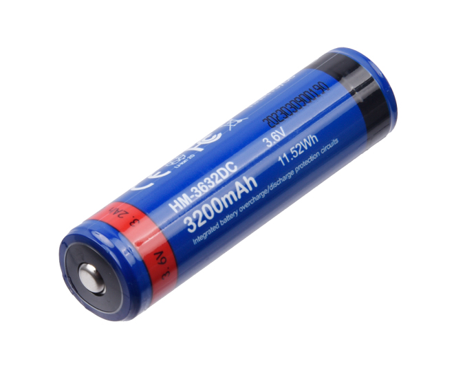Blue 3200mAh rechargeable lithium-ion battery
