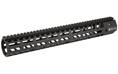 Black M-LOK rifle handguard with top rail