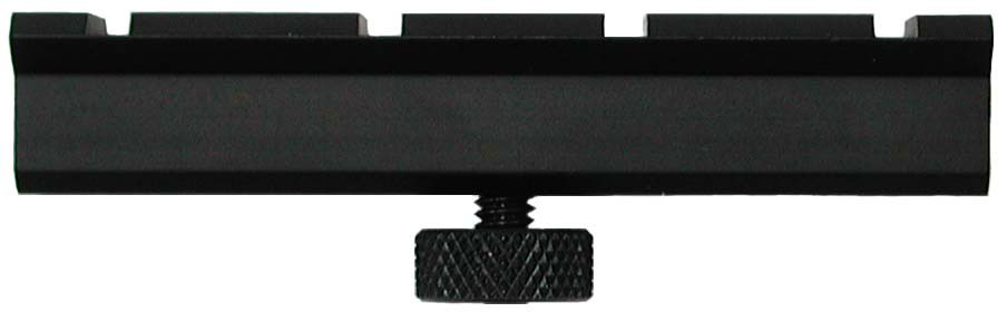 Black metal mounting plate with adjustment knob