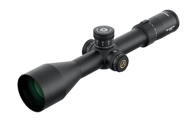 Black rifle scope isolated on white background